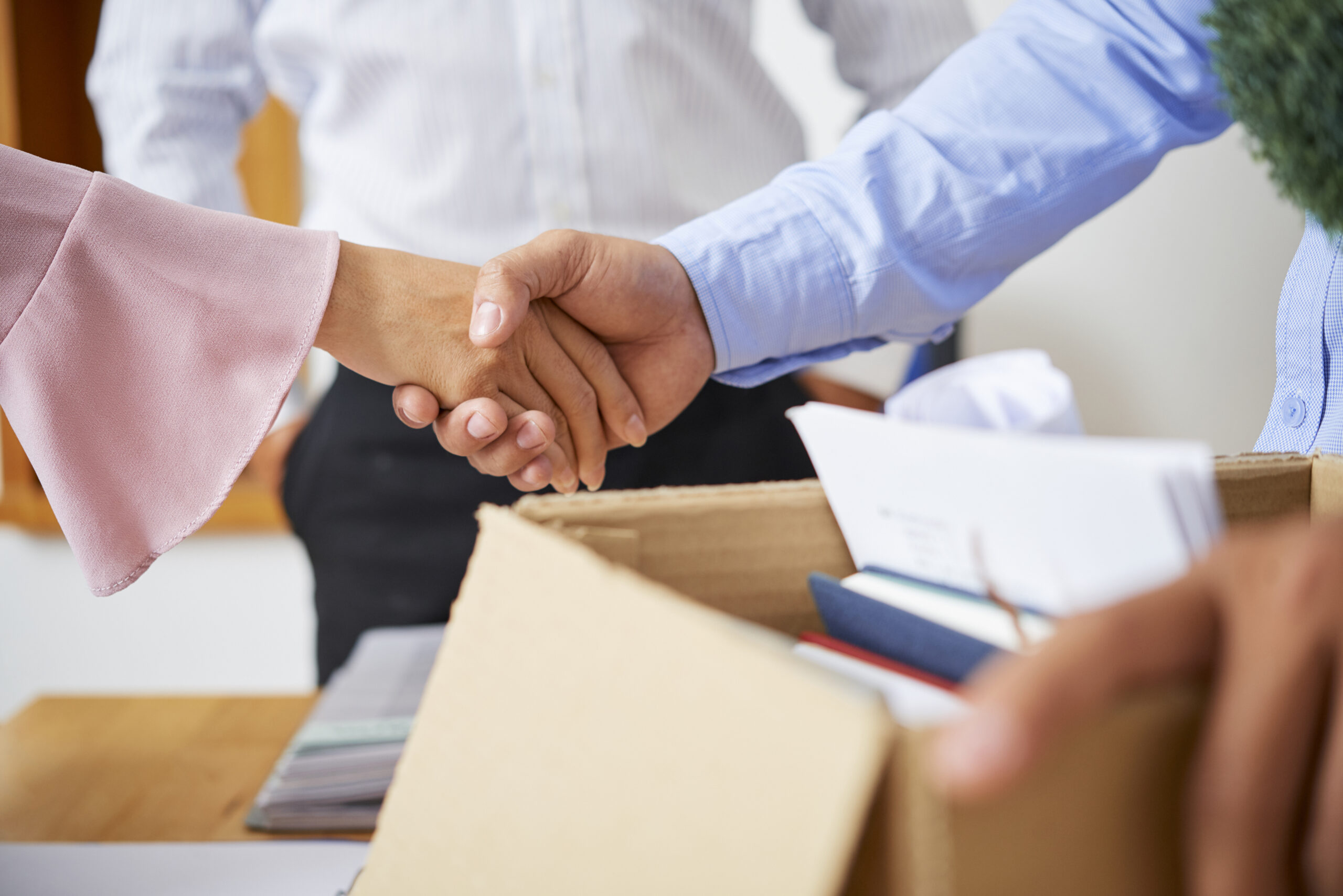 A salesperson trying to close a sale and develop as a professional